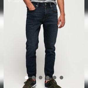 SUPER DRY MEN'S CONNOR BLUE TAPER JEANS PANTS 34